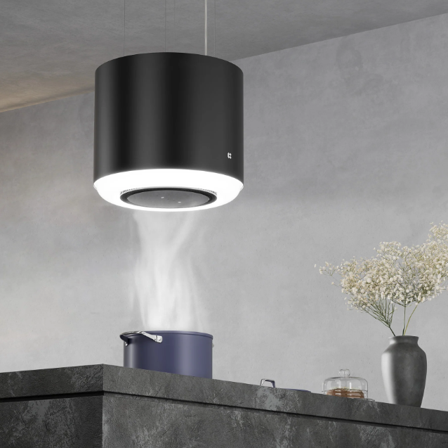 White and Black Range Hood